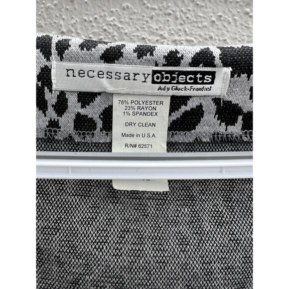 Womens Necessary Objects Dress Size Large Gray Black Animal Print Sleeveless - Picture 6 of 13